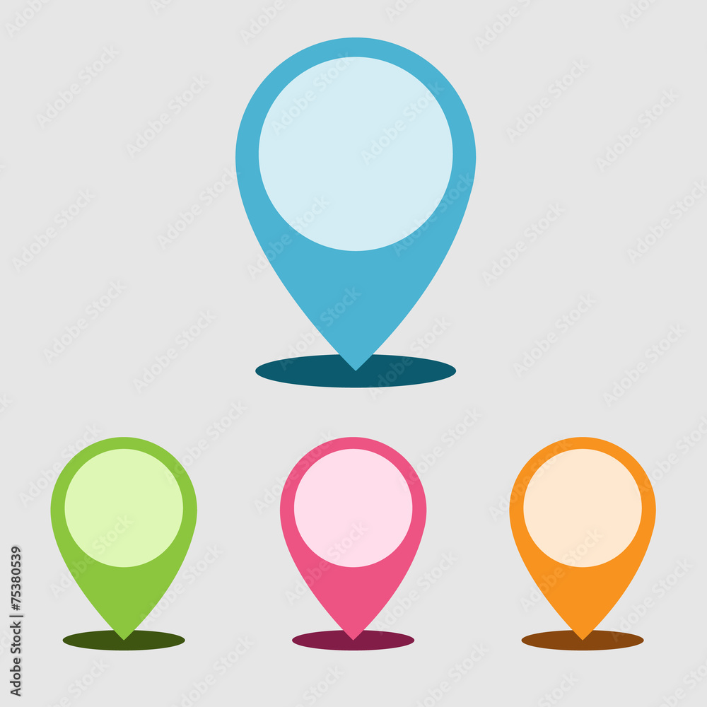Empty pins set great for any use, Vector EPS10. Empty pins set great for any use, Vector EPS10.