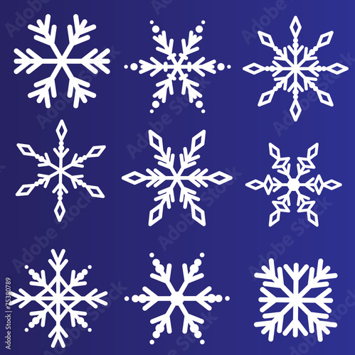 snowflakes, winter, white