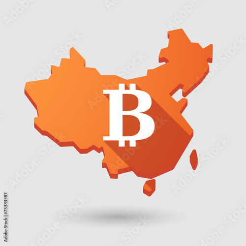 China map icon with a currency sign