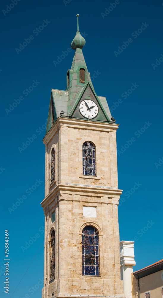 The tower clock in Jaffa, the ancient part of Tel Aviv