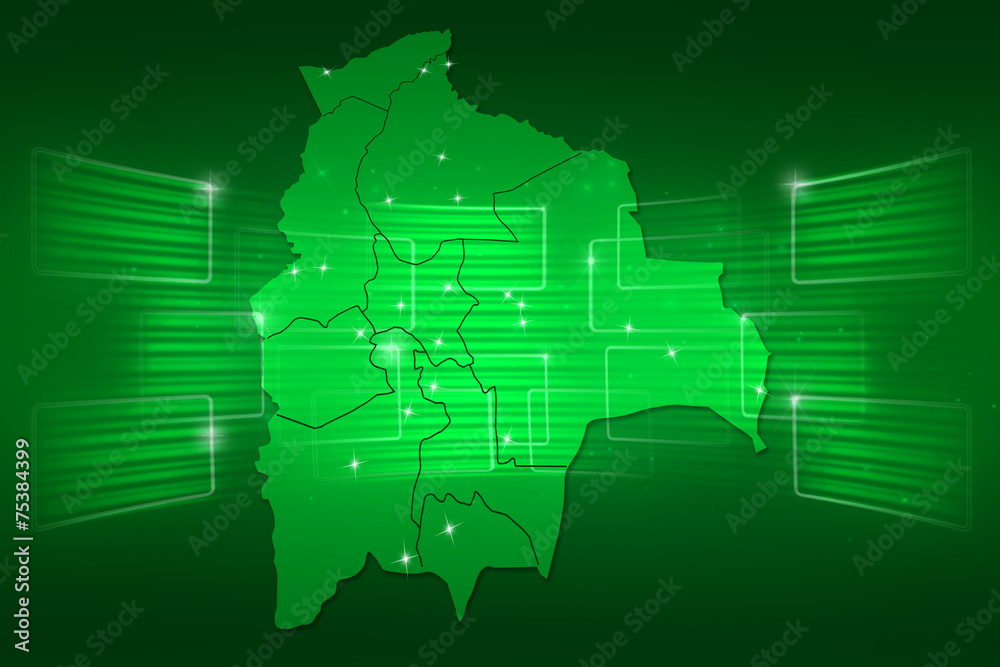 Bolivia Map World map News Communication green