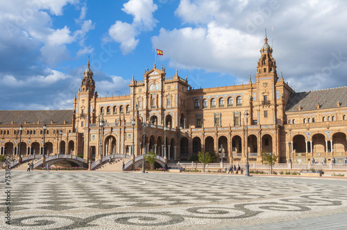Plaza de Espana - Spanish Square in Seville, Andalusia, Spain