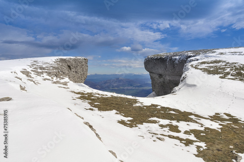 Beriain mountain in winter,Navarre, Spain