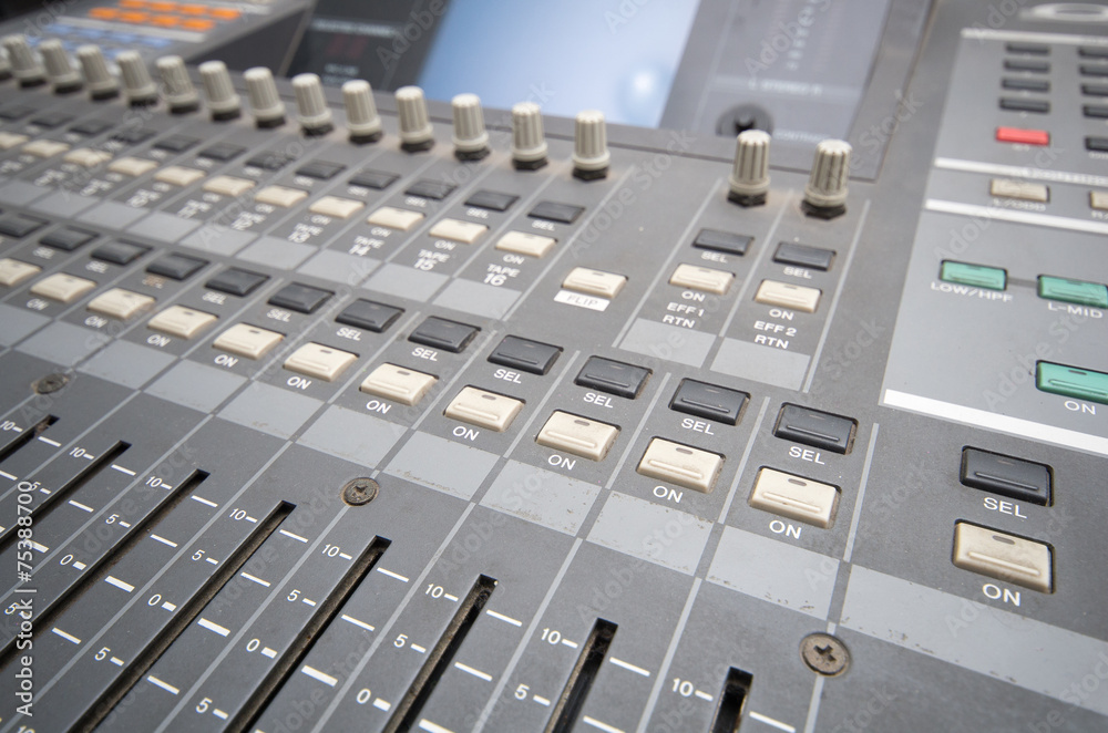 Professional studio mixing console