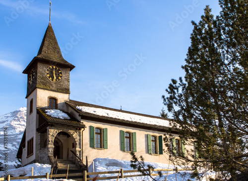 Chapel in Les Diablerets, Switzerland photo