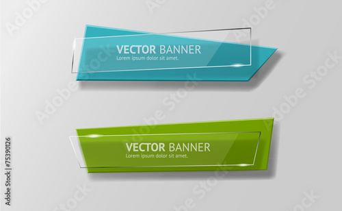 Vector infographic origami banners set.