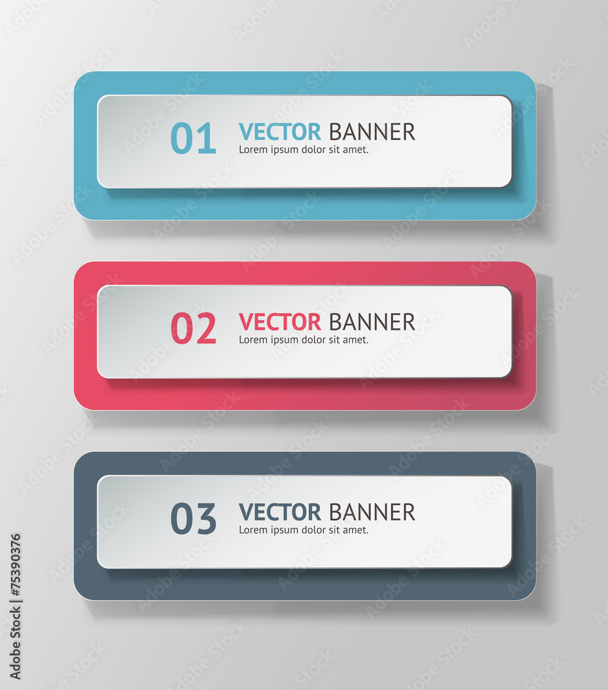 Vector infographic origami banners set. Vector infographic origami banners set.