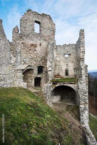 Ruins of castle Hrusov photo