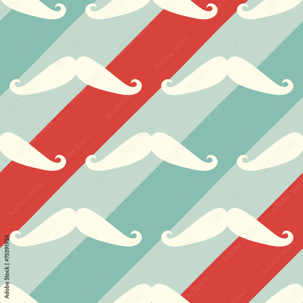 Mustache seamless barber shop pattern Mustache seamless barber shop pattern