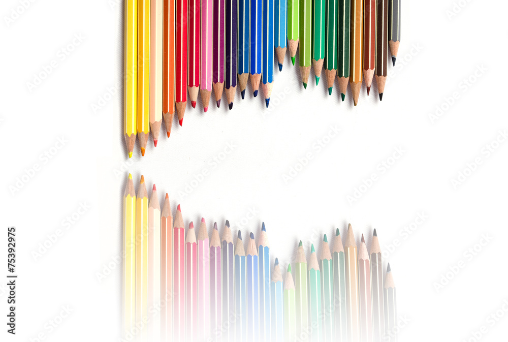 Fototapeta premium Crayons reflections