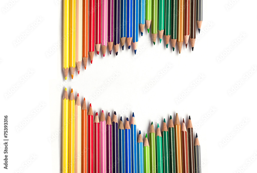 Obraz premium Crayons wave