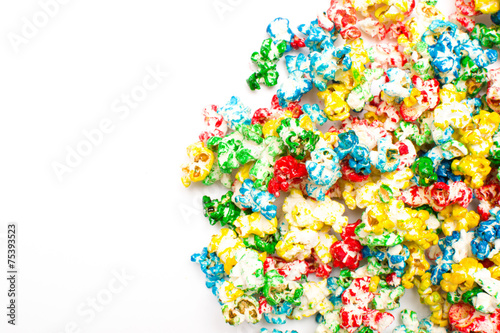 Colored popcorn