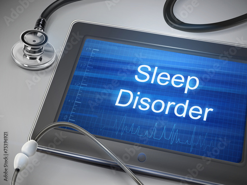 sleep disorder words displayed on tablet