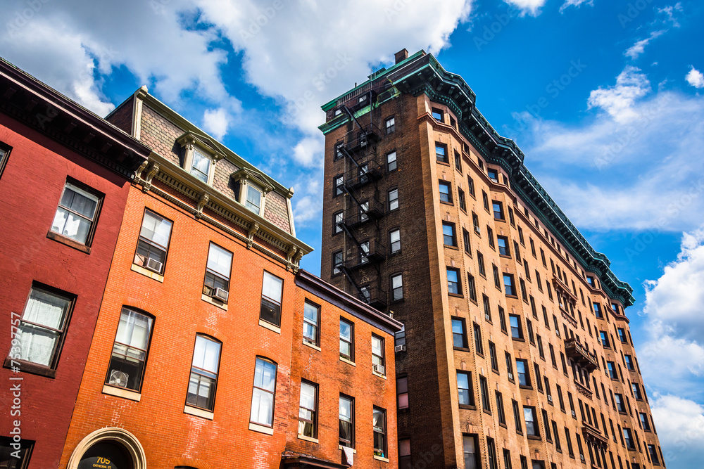 Fototapeta premium Old highrises in Baltimore, Maryland.