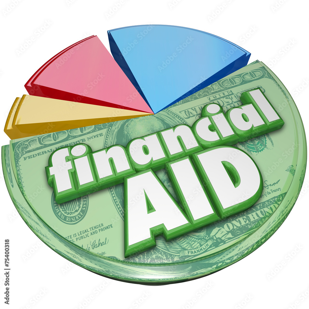 financial-aid-money-support-help-assistance-pie-chart-stock