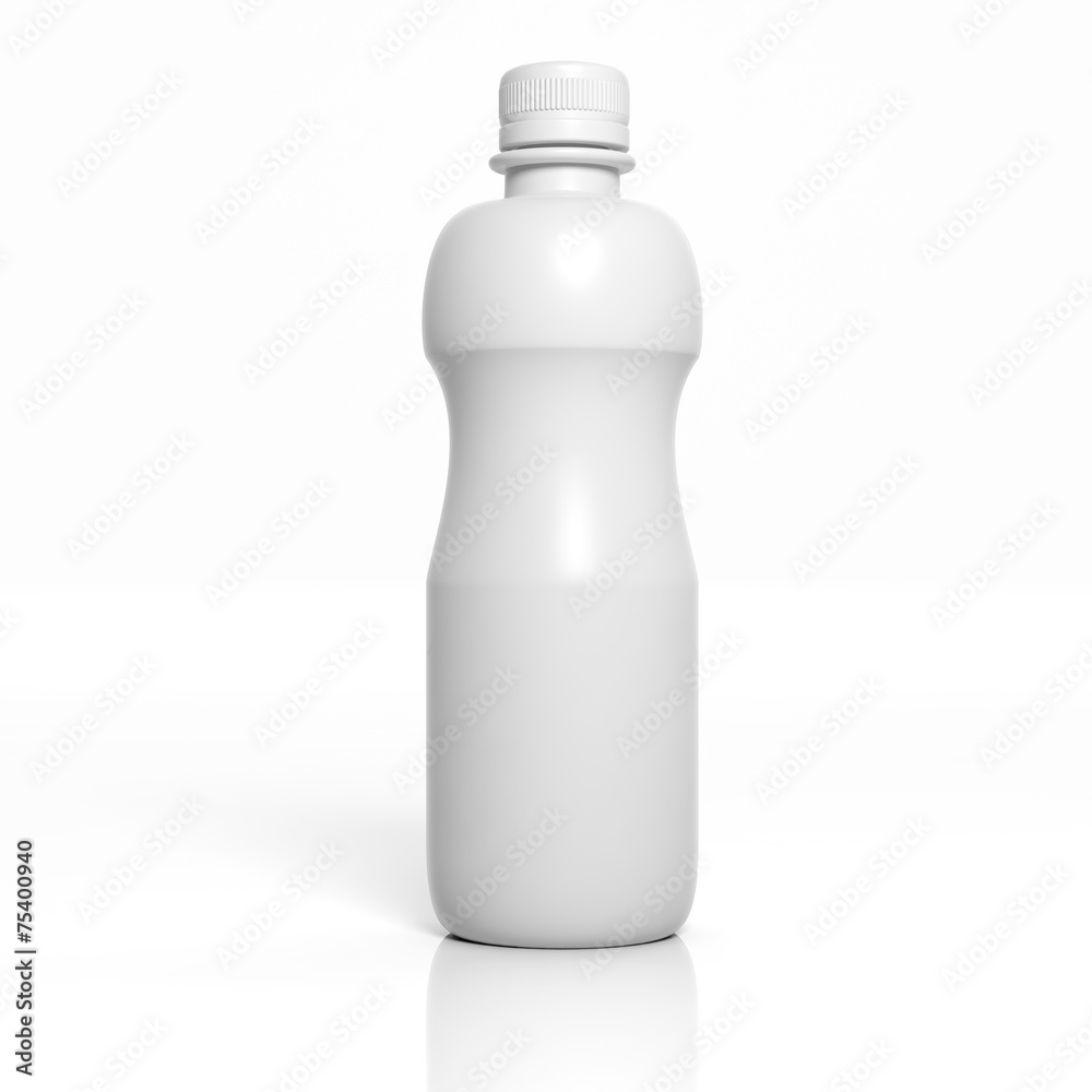 3D blank product bottle mockup isolated on white