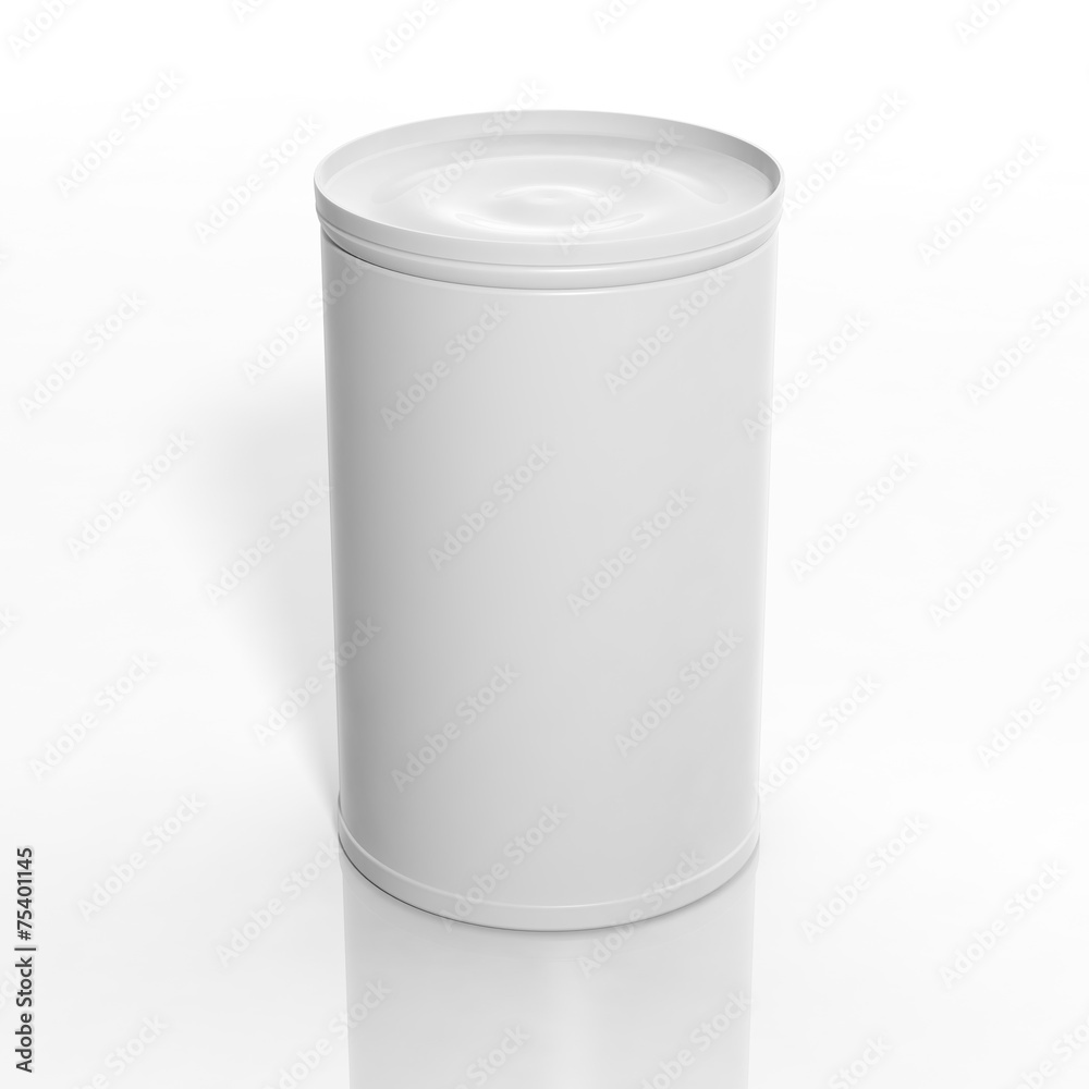 3D blank can mockup isolated on white 3D blank can mockup isolated on white