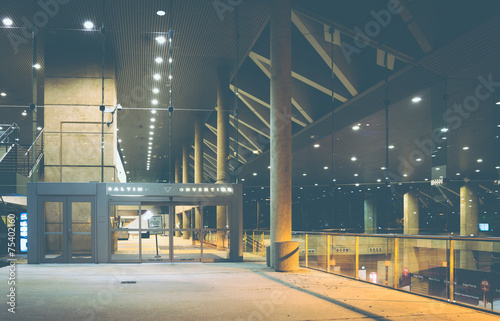 Photography The Convention Center at night in Baltimore, Maryland.