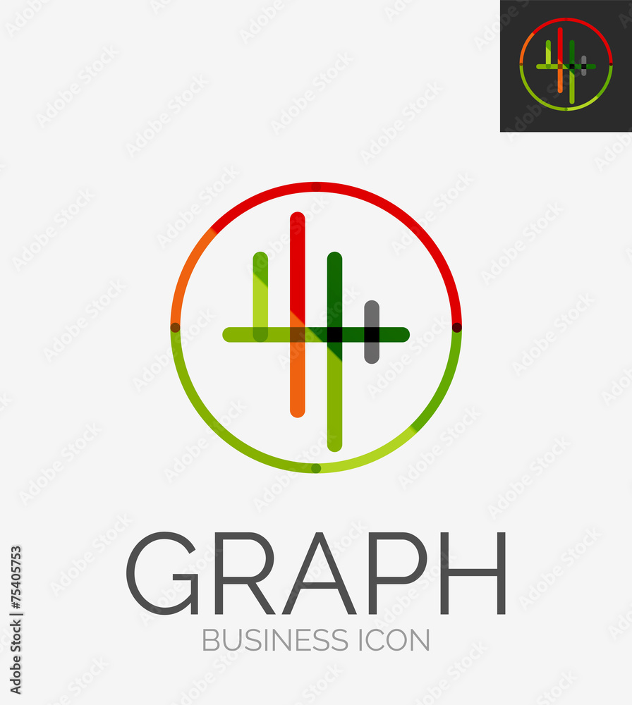 Obraz premium Minimal line design logo