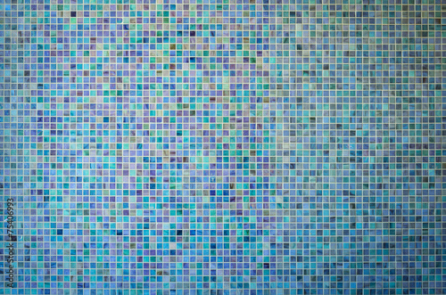 Colorful mosaic glass tile wall