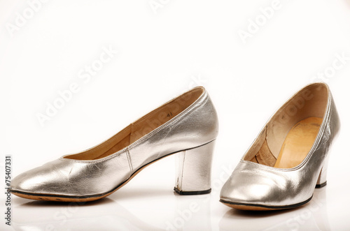 Womans shoes in silver