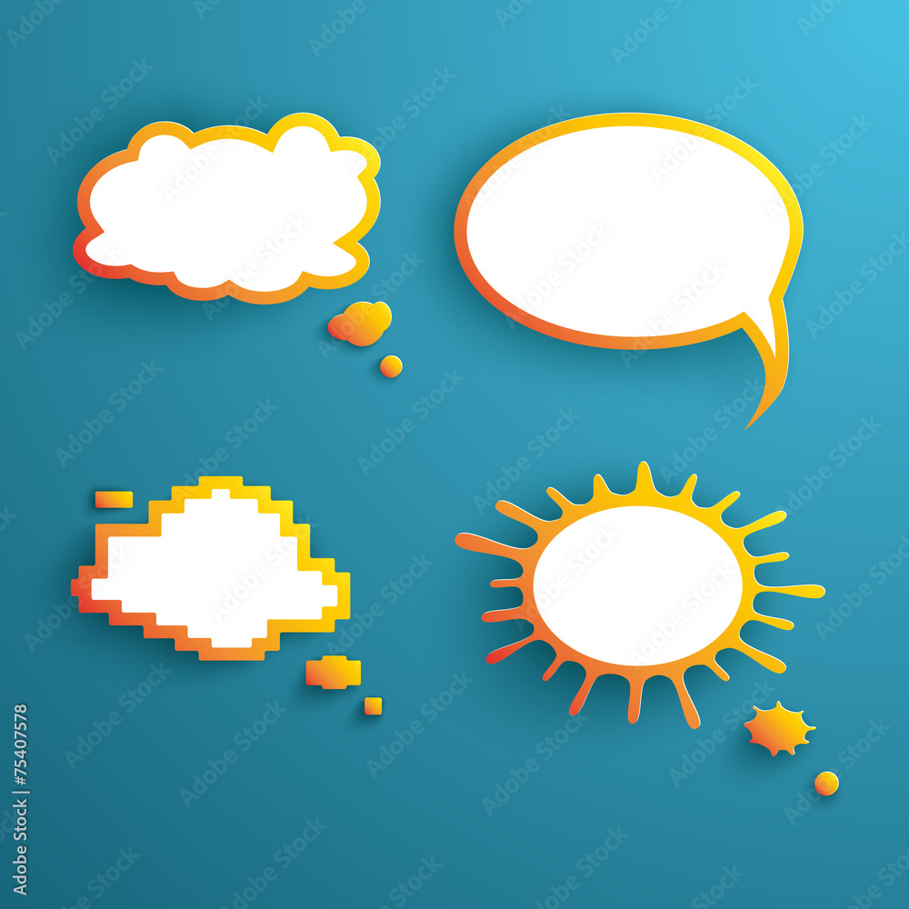 Set speech bubble vector Set speech bubble vector