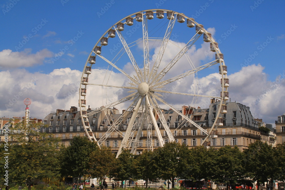 Grande roue de Paris au jardin des Tuileries, France