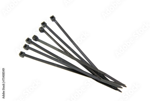 Bunch of black cable ties