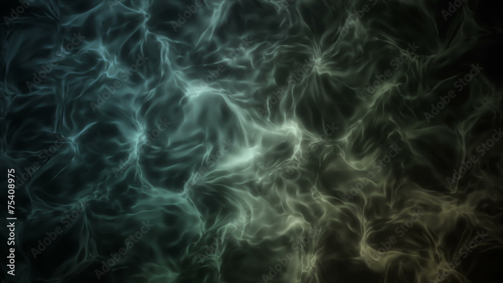 3D Looping Background - Green electric fluid