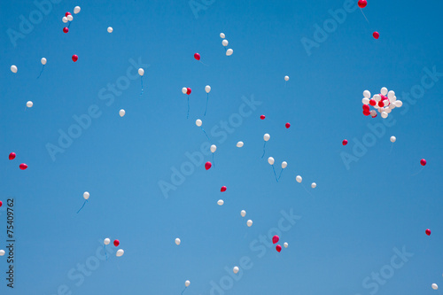 balloons in the sky