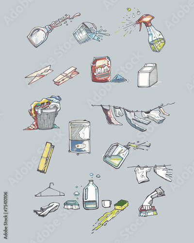 Washing drawings