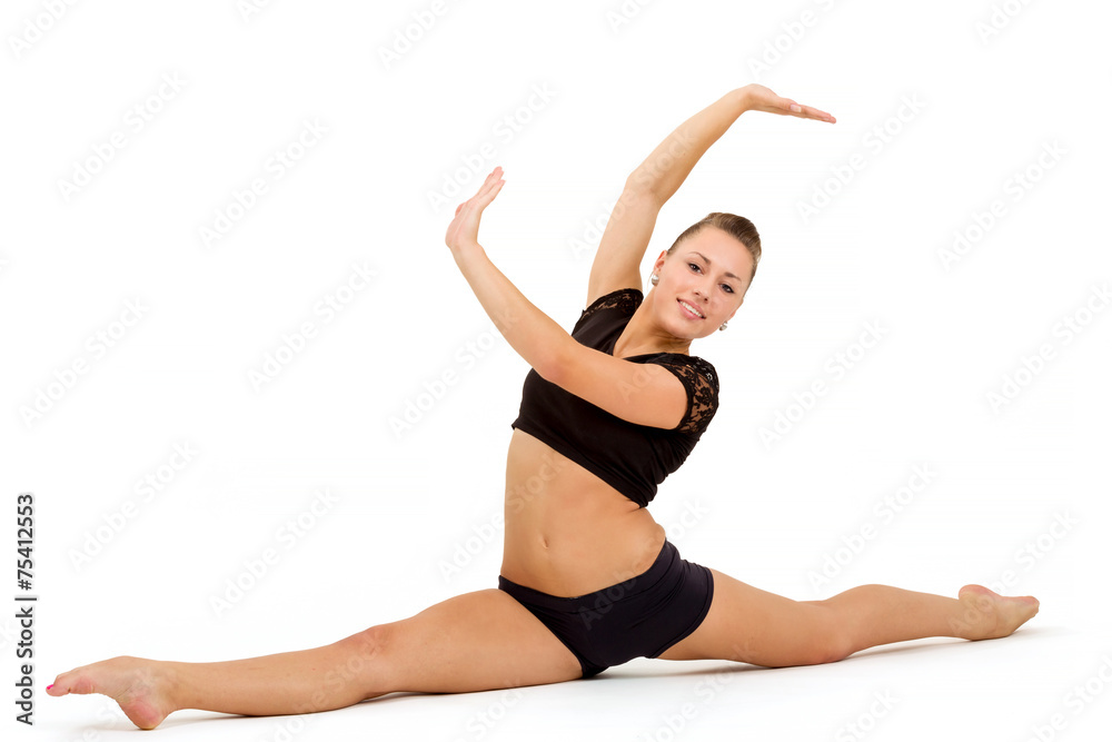 Young professional gymnast woman Young professional gymnast woman