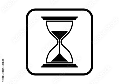 Hourglass icon on white background