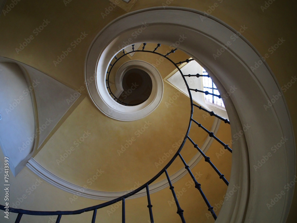 Fototapeta premium Spiral staircase in historic church
