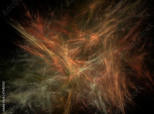 Orange bright abstract fractal effect light background