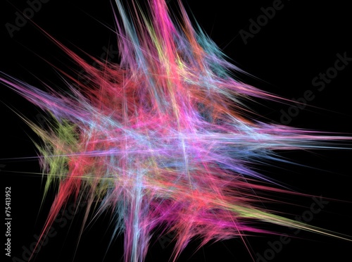 Colorful bright abstract fractal effect light background