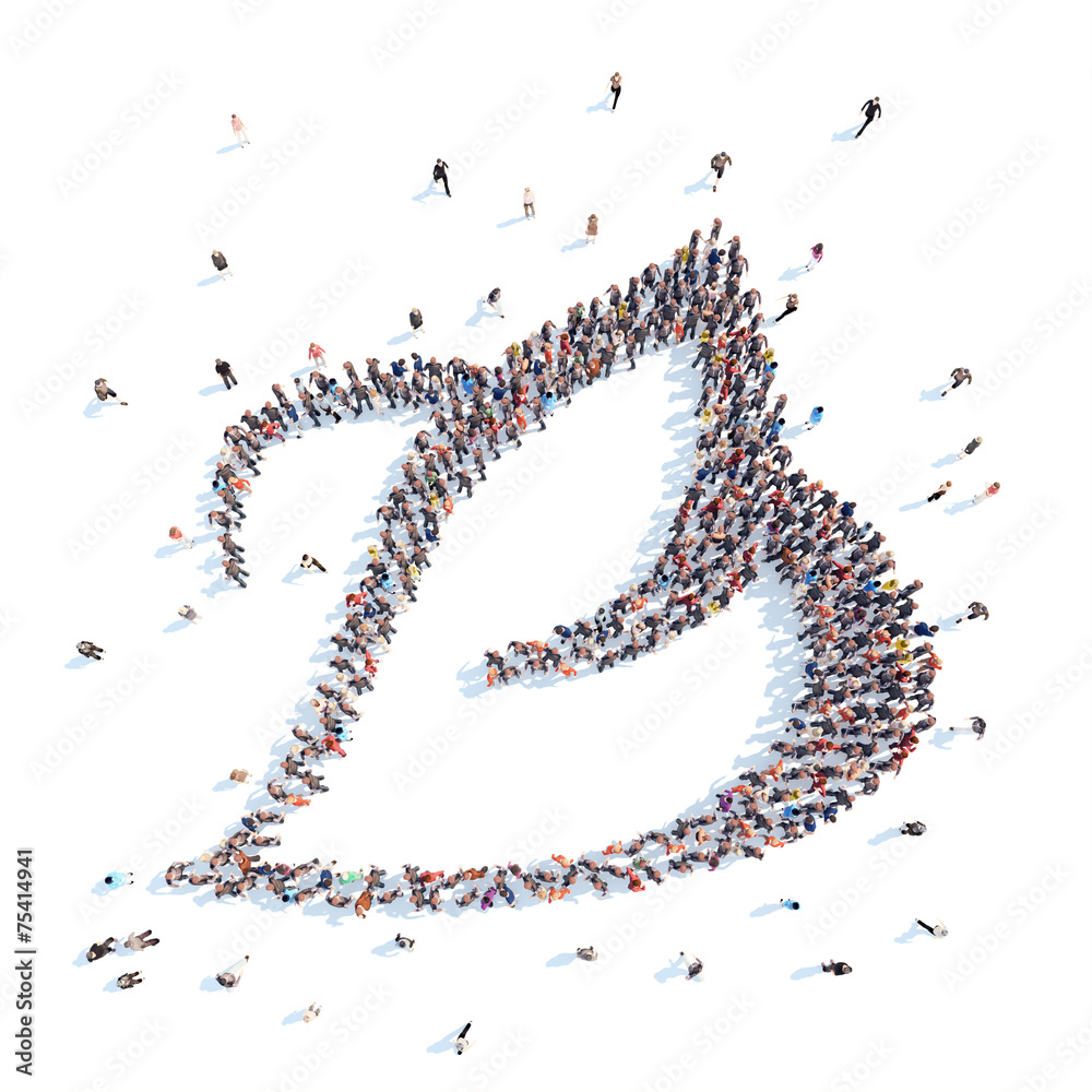 People in the form of an abstract symbol business. People in the form of an abstract symbol business.