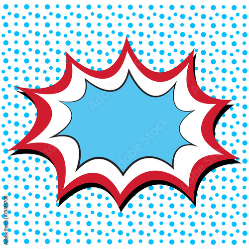 Blank comic bubble speech