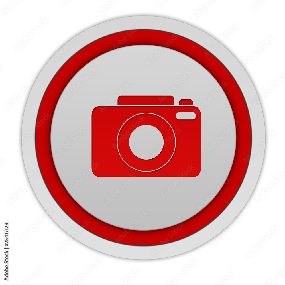 photo circular icon on white background photo circular icon on white background
