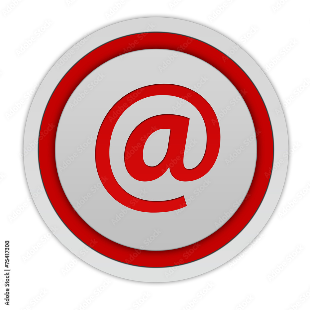 Email circular icon on white background Email circular icon on white background