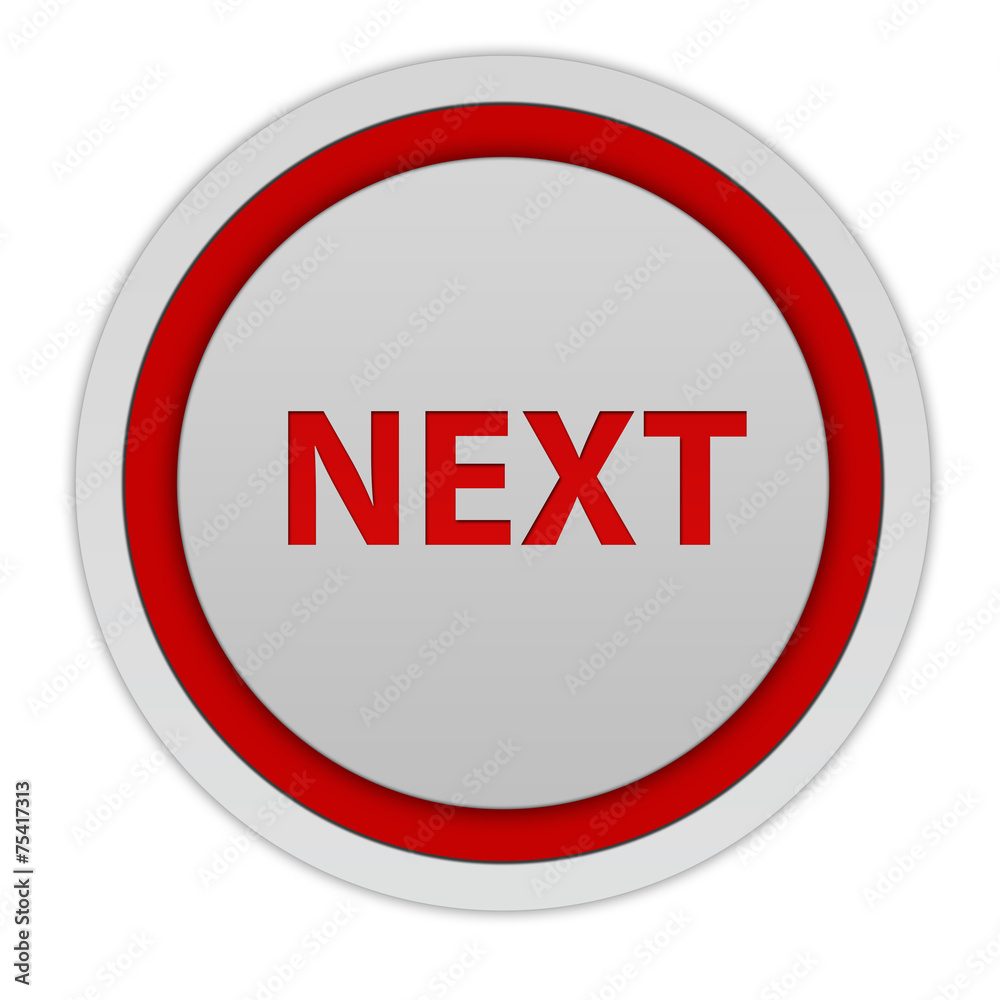next circular icon on white background next circular icon on white background