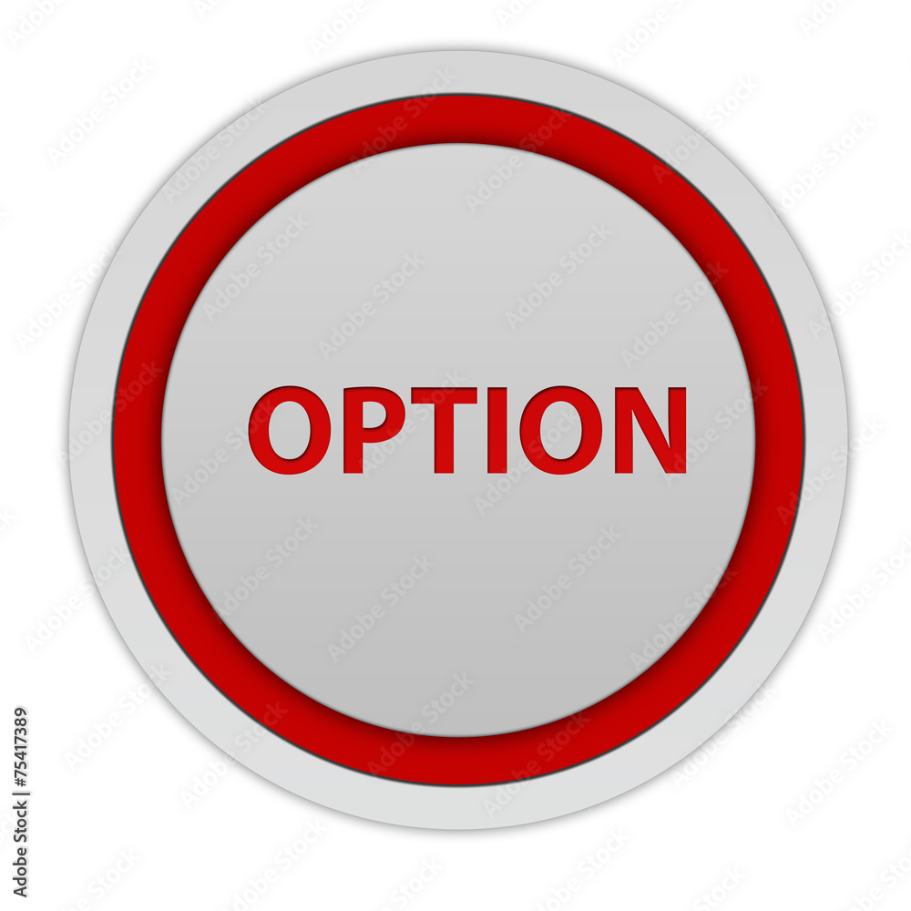 option circular icon on white background option circular icon on white background