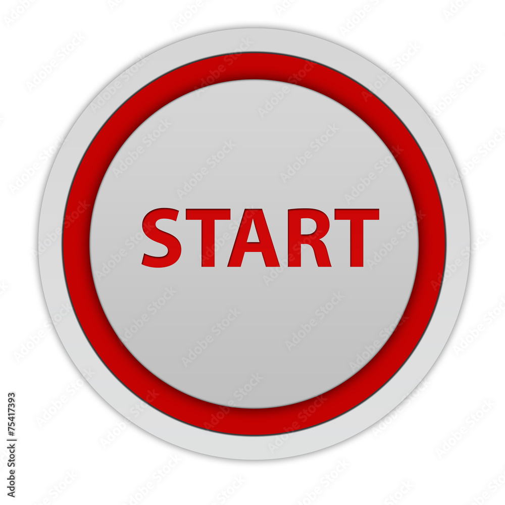 start circular icon on white background start circular icon on white background