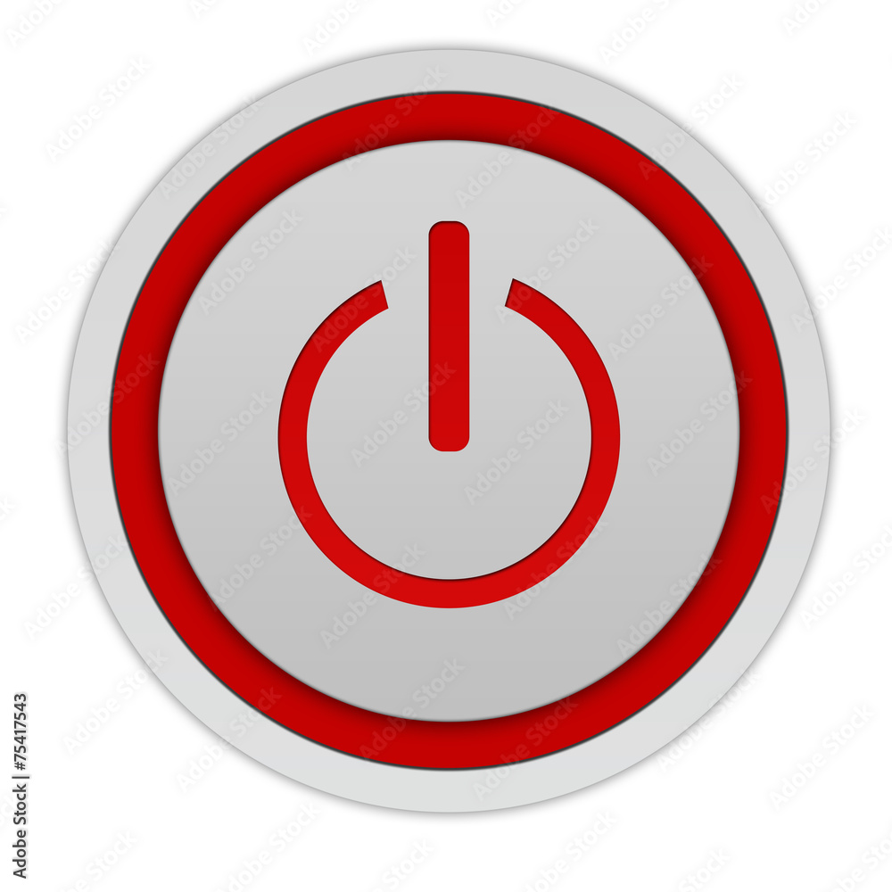 power circular icon on white background power circular icon on white background