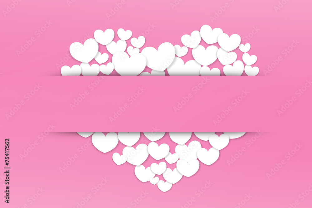 Valentines Day, pink background heart  sticky