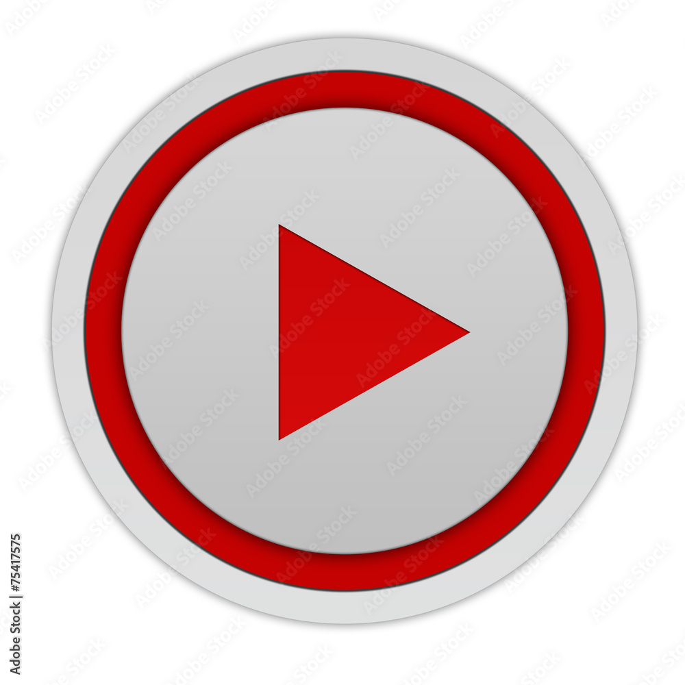 play circular icon on white background