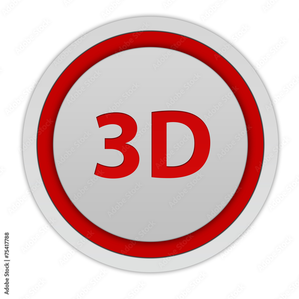 3d circular icon on white background 3d circular icon on white background