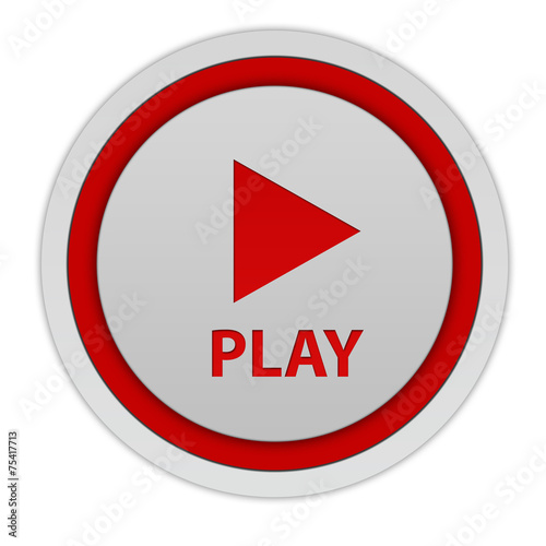 play circular icon on white background