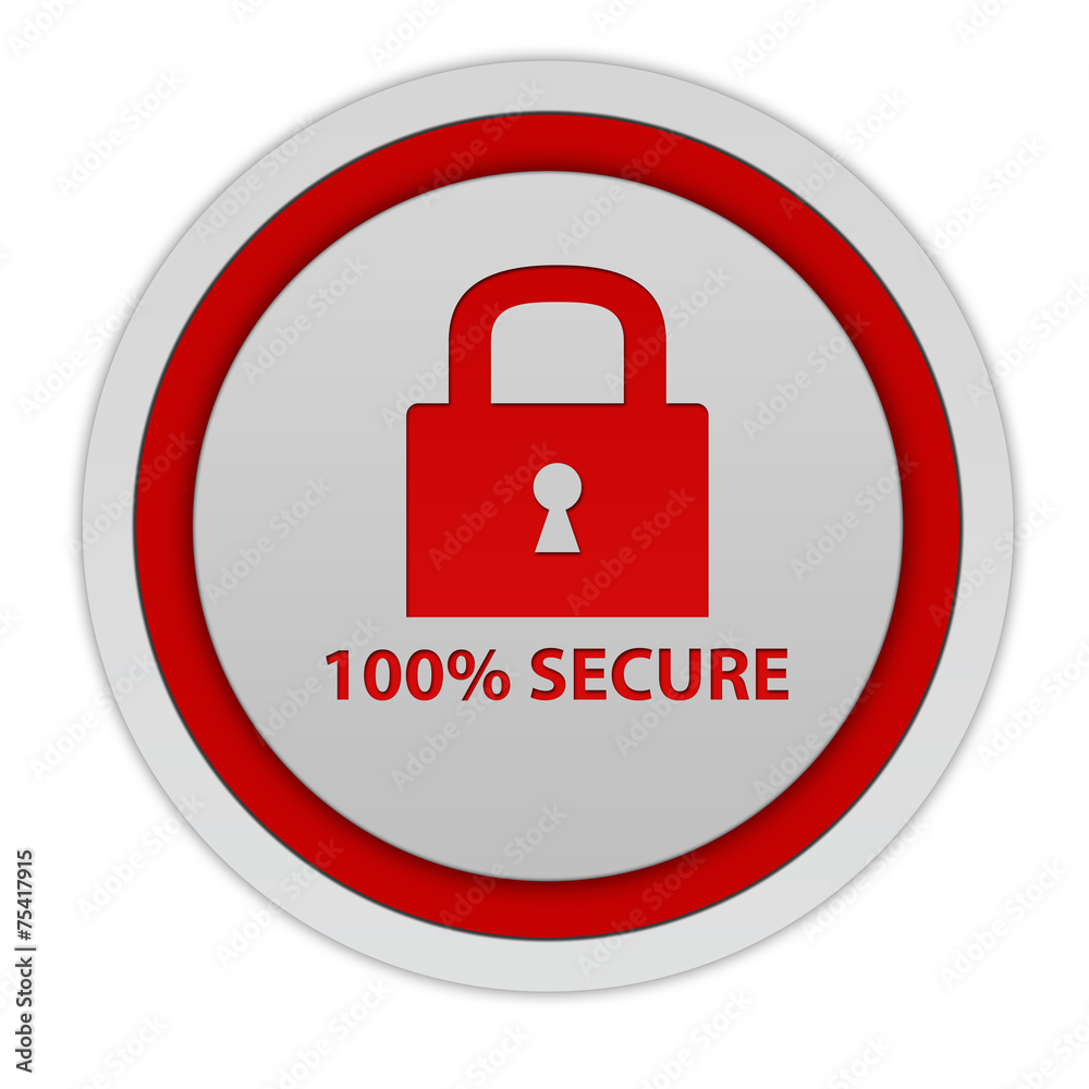 Lock circular icon on white background Lock circular icon on white background