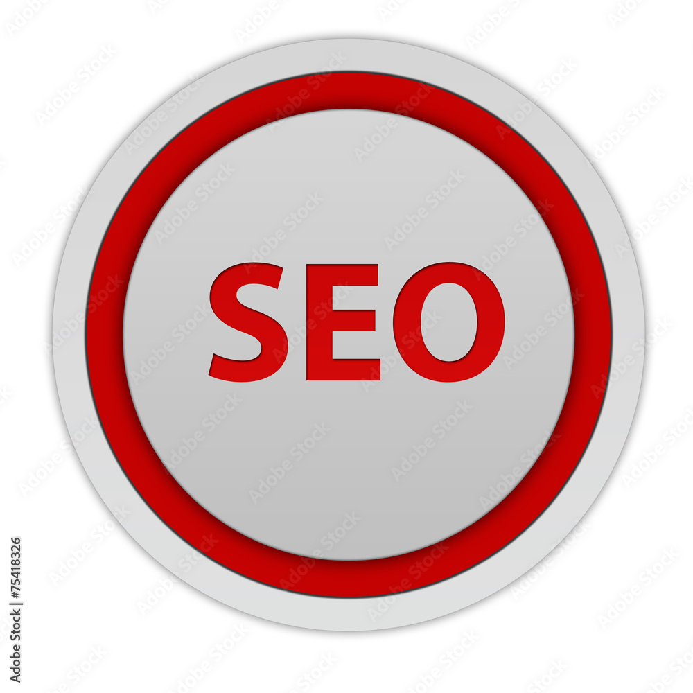 Seo circular icon on white background Seo circular icon on white background